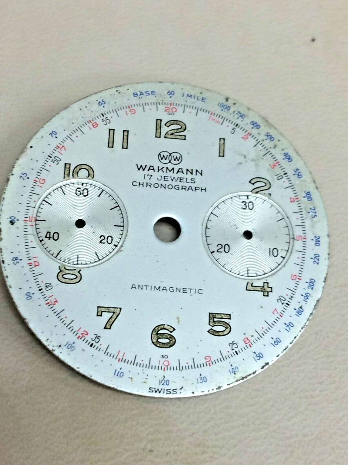 WAKMANN SILVER WHITE DIAL FOR LANDERON CAL 149 17 JEWELS