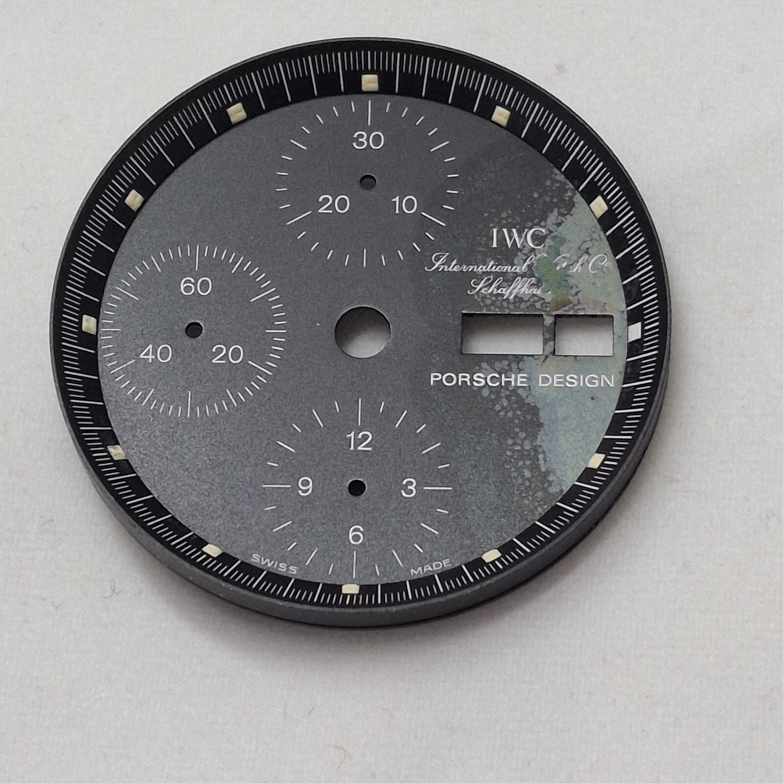 IWC Watch Chronograph Porsch Design vintage dial 29mm PARTS Part Swiss #x6
