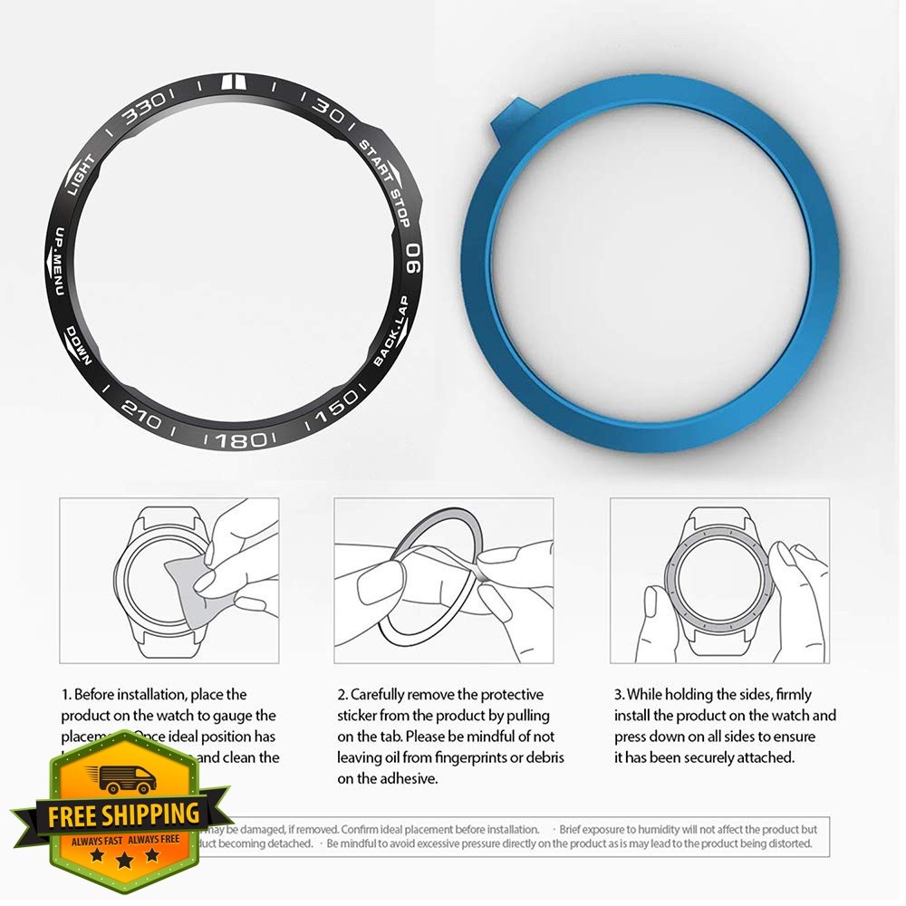 AISPORTS Bezel Styling Compatible for Garmin Fenix 7 Bezel Ring Adhesive Cove…