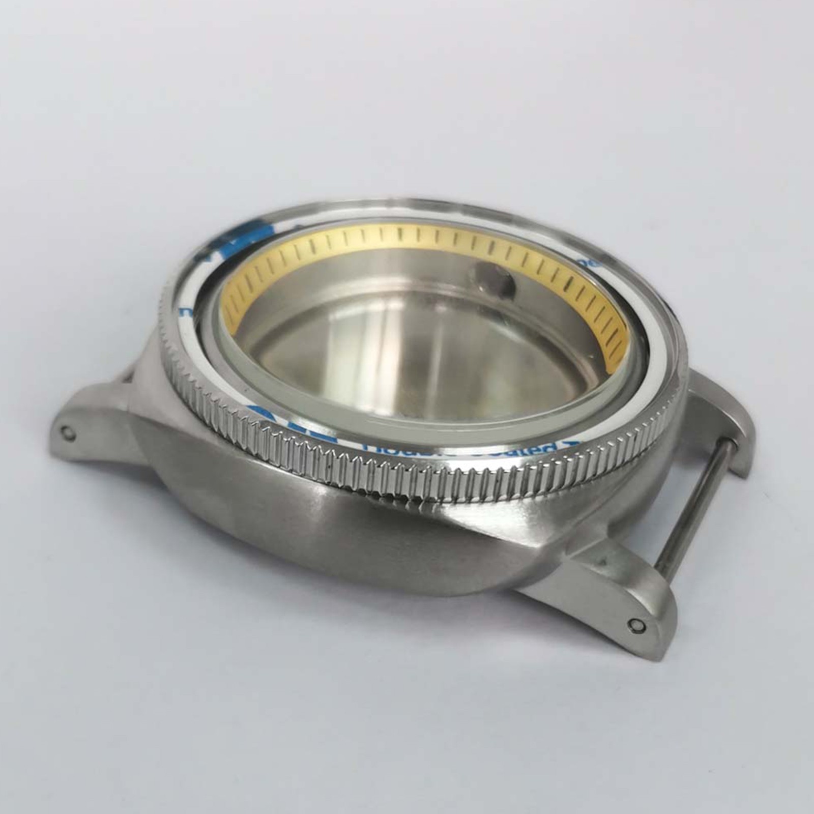 For NH35/NH36/4R/7S Stainless Steel Case Bezel Yellow Inner Ring Watch Case Kit