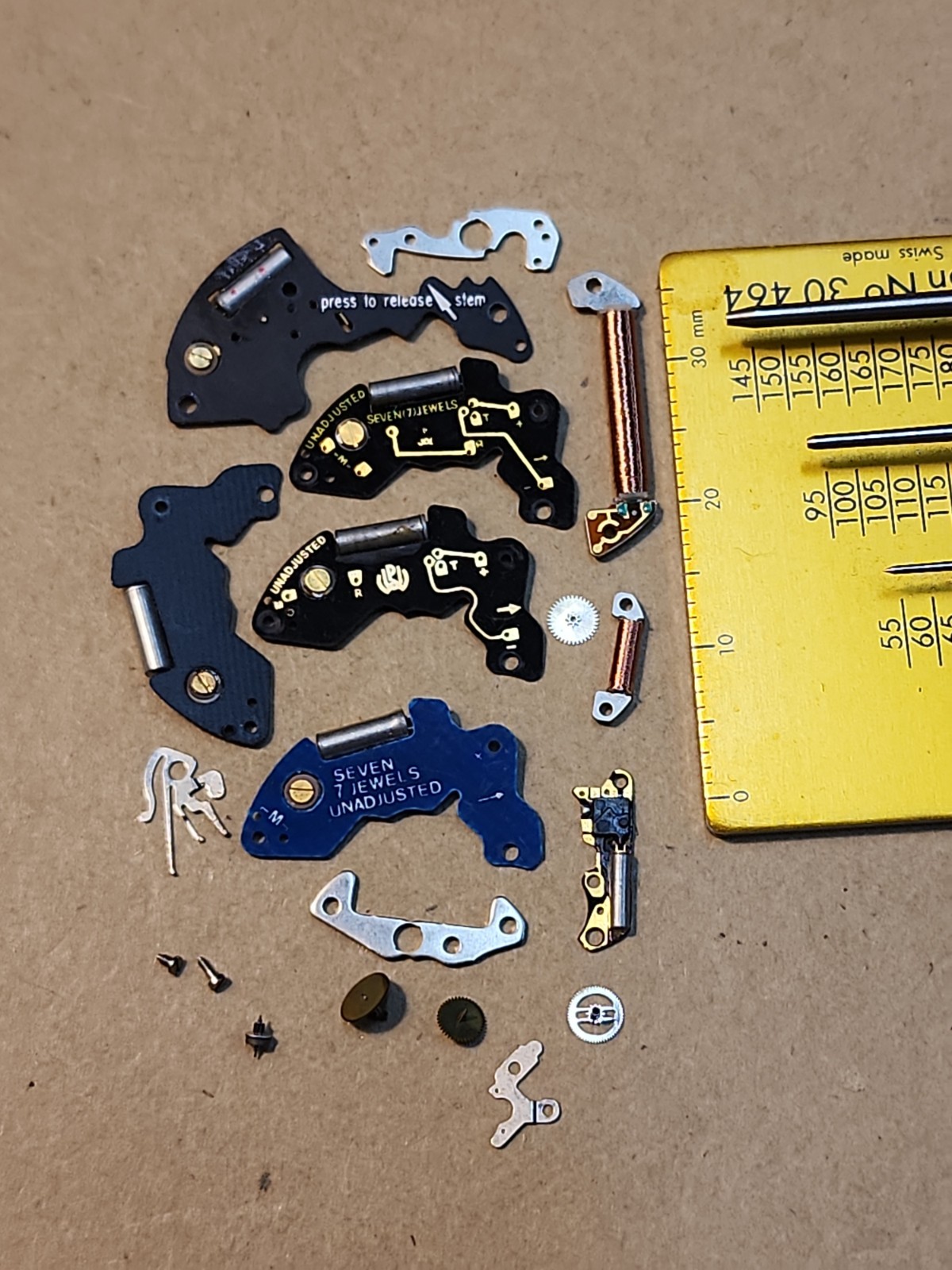 Lot Of Mixed NOS Circuits Coils Quartz Watch Movement Parts Repairs Spares