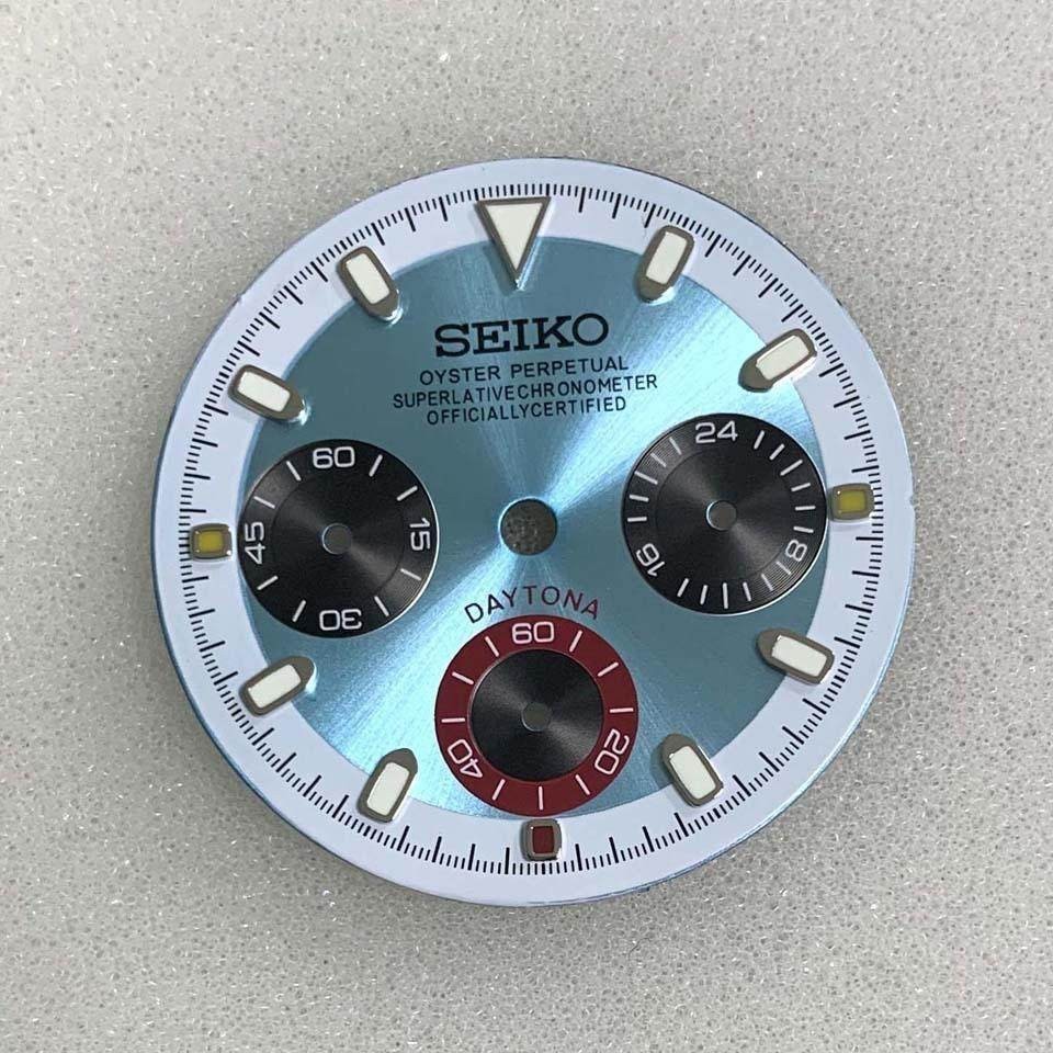 29.8mm Multi-functional Watch Dial Green Luminous For VK63 Movement Accessories