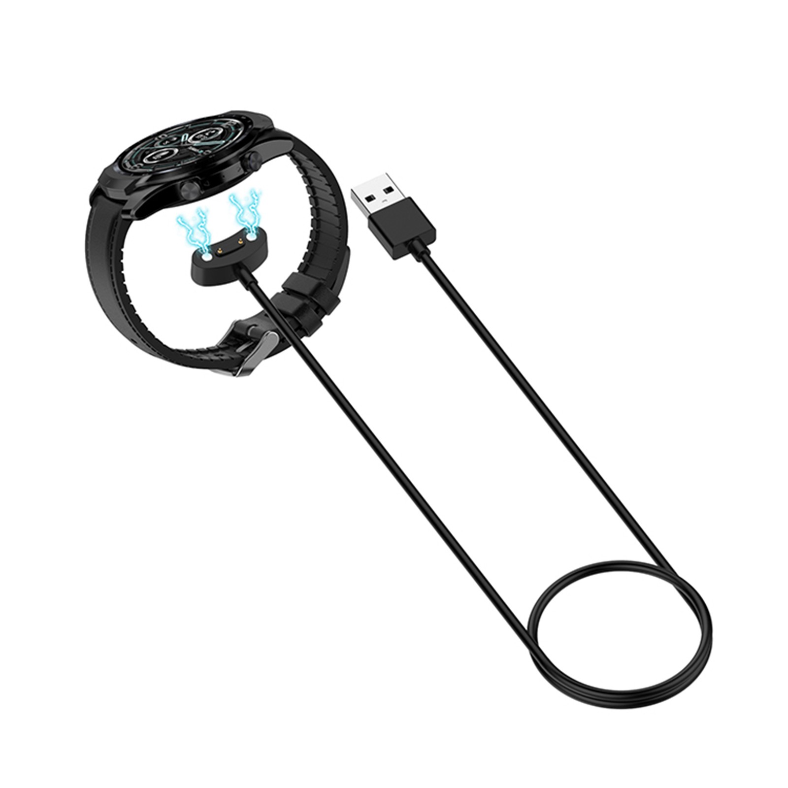 1m Magnetic Probe Type Watch Charging Cable For Ticwatch Pro5/ Pro X/ E3/ Pro3