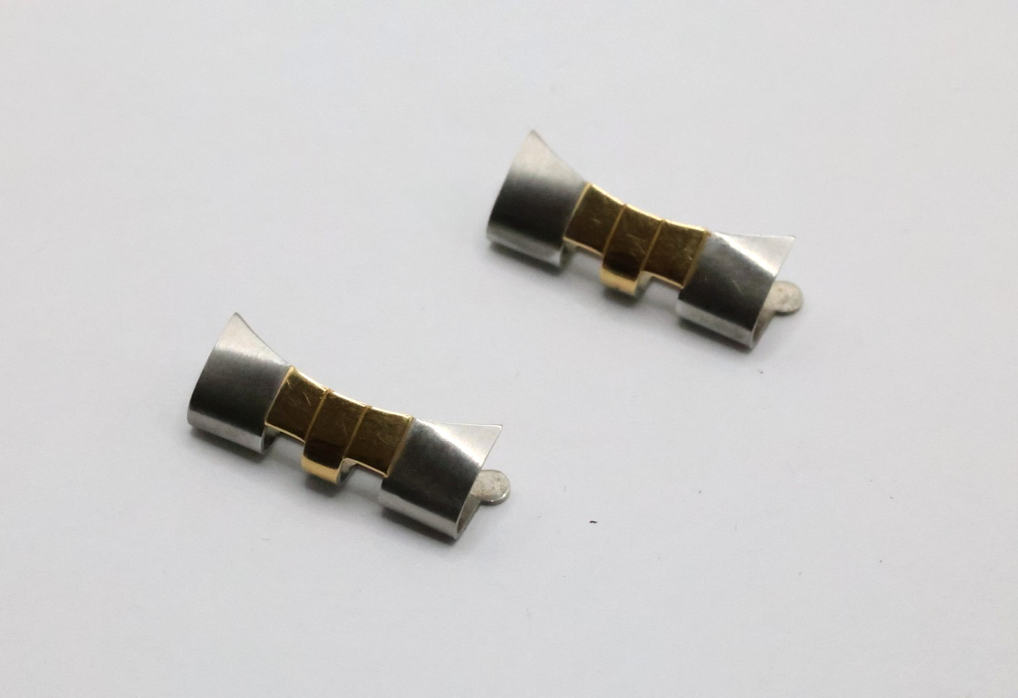 Authentic 474 Rolex 19mm End Links 18k Yellow Gold & Stainless Steel #633