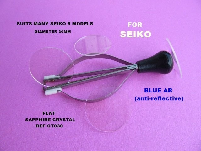 Seiko 5 SNK Flat Sapphire Crystal – 30mm – CT030