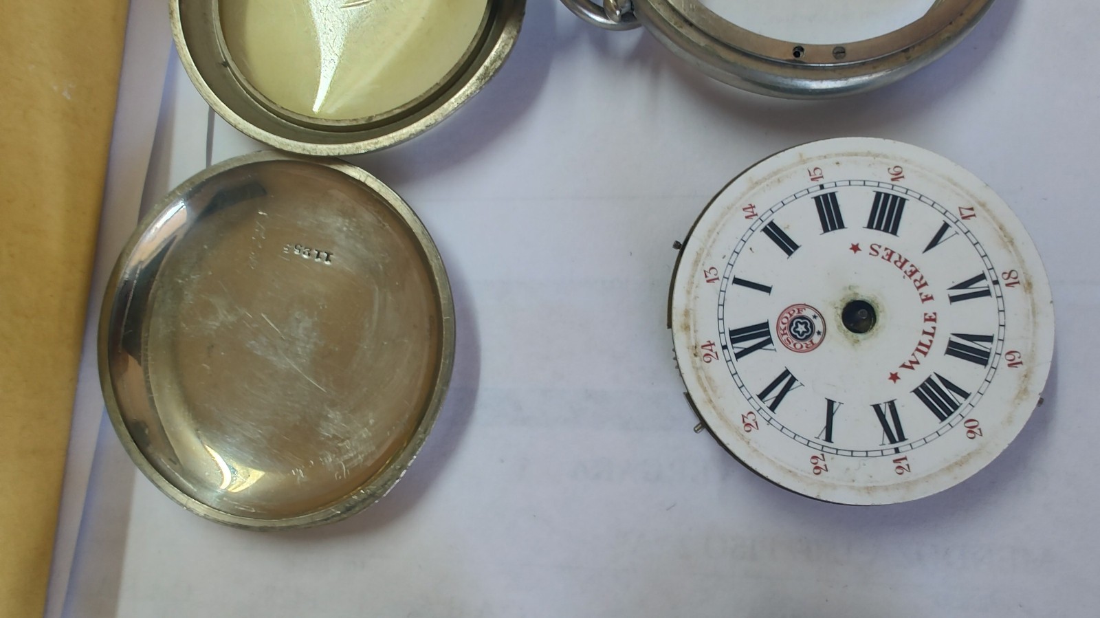 Antique Roskopf Patent Wille Frères Watch Parts Lot – Movements Dials Cases
