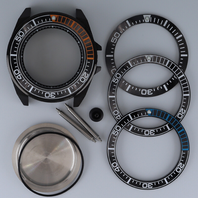 43.8mm Watch Case Modified Seiko Samurai Stainless Steel For Seiko NH35 Movement