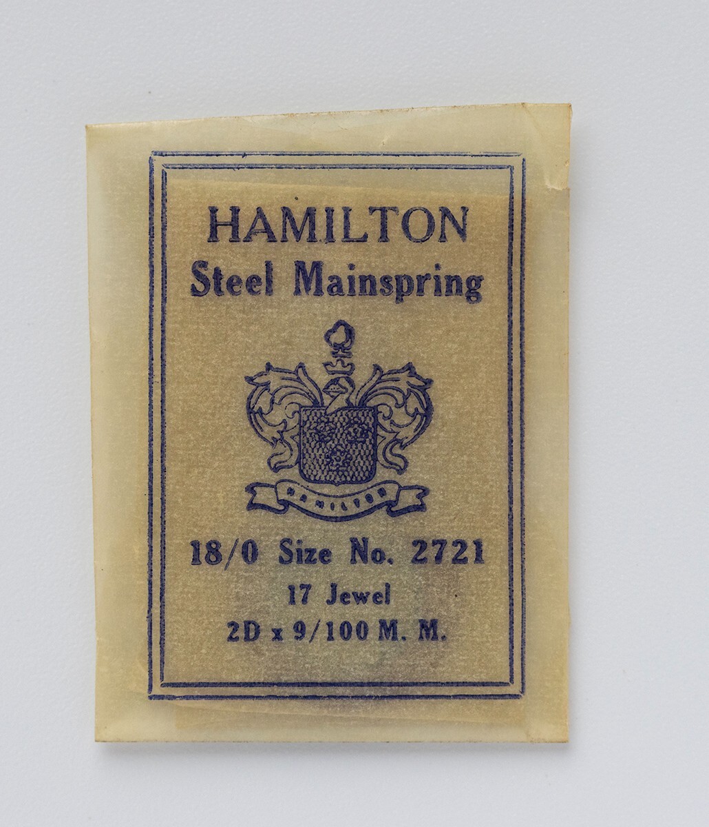 HAMILTON Main Spring 18/0 Size No. 2721 – 17 Jewel Swiss Parts Repair NOS