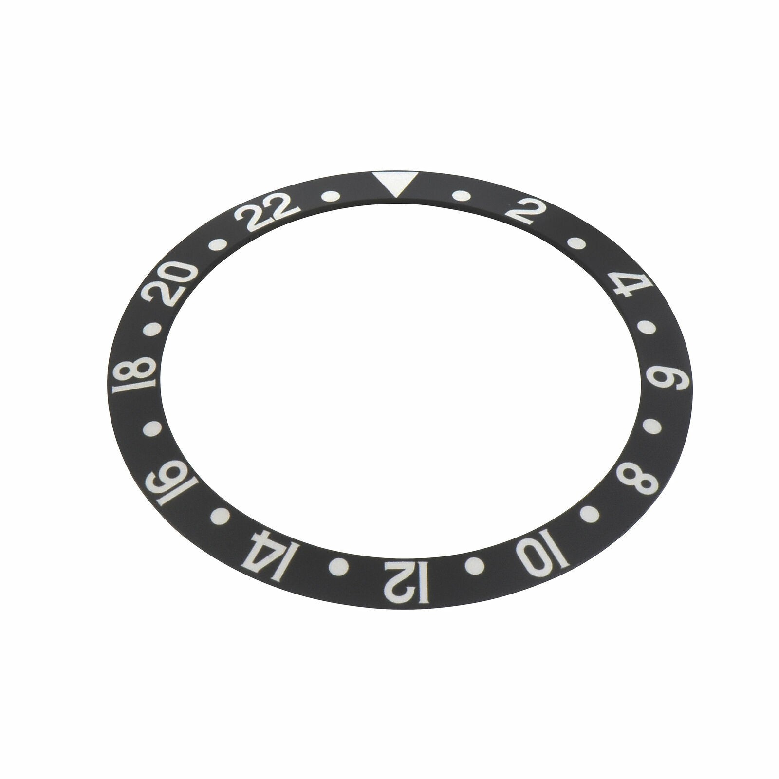 BEZEL INSERT FOR ROLEX GMT SERIF FAT FONT 16700 16710 16713 16718 16760 BLACK