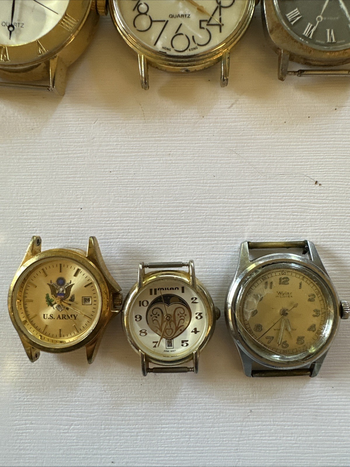 Vintage Watch Lot 8 Pc Timex Lorus Mickey Mouse Wyler Parts Repair Untested