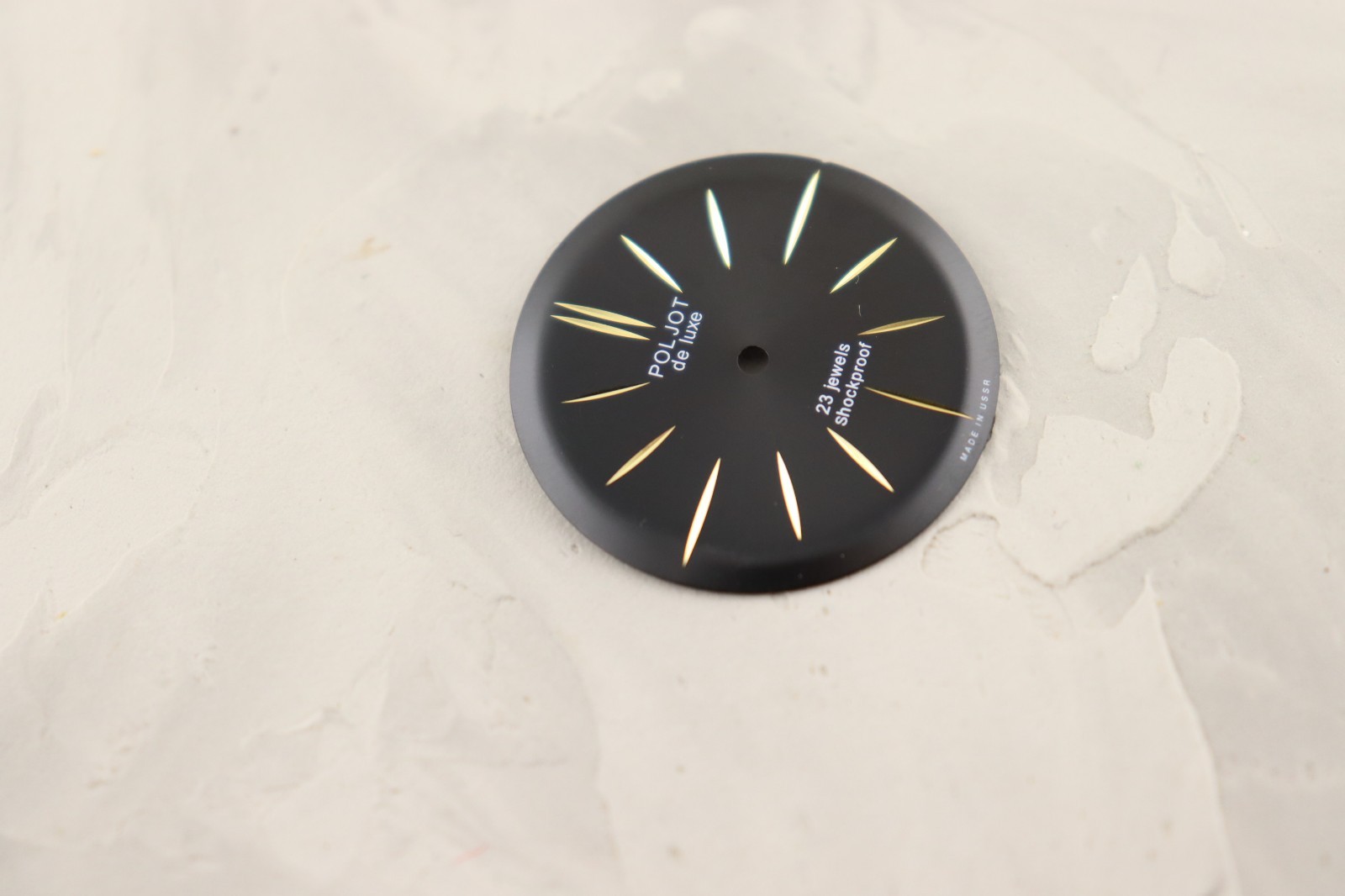 Dial for vintage Watch Poljot de Luxe, Luch. 23 jewels, wristwatches Soviet