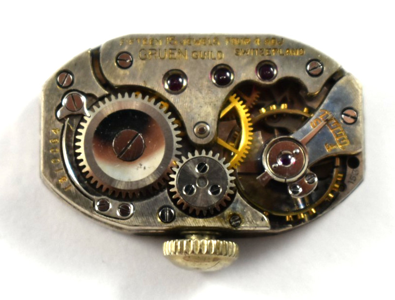 Vintage Gruen Manual Wind 15J 153 Wrist Watch Movement lot.wo