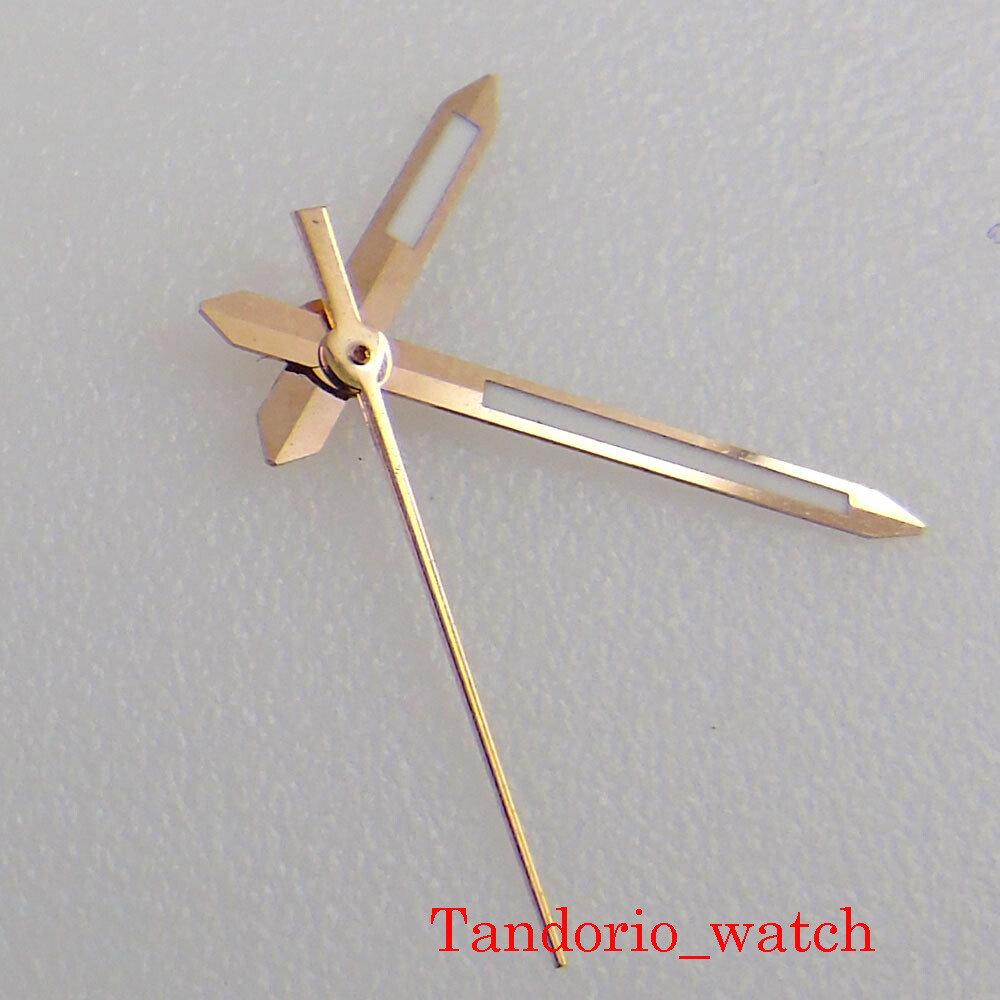 Silver Rose Gold Black Watch Hands Set Parts For NH35A MIYOTA 8215 ETA Movement