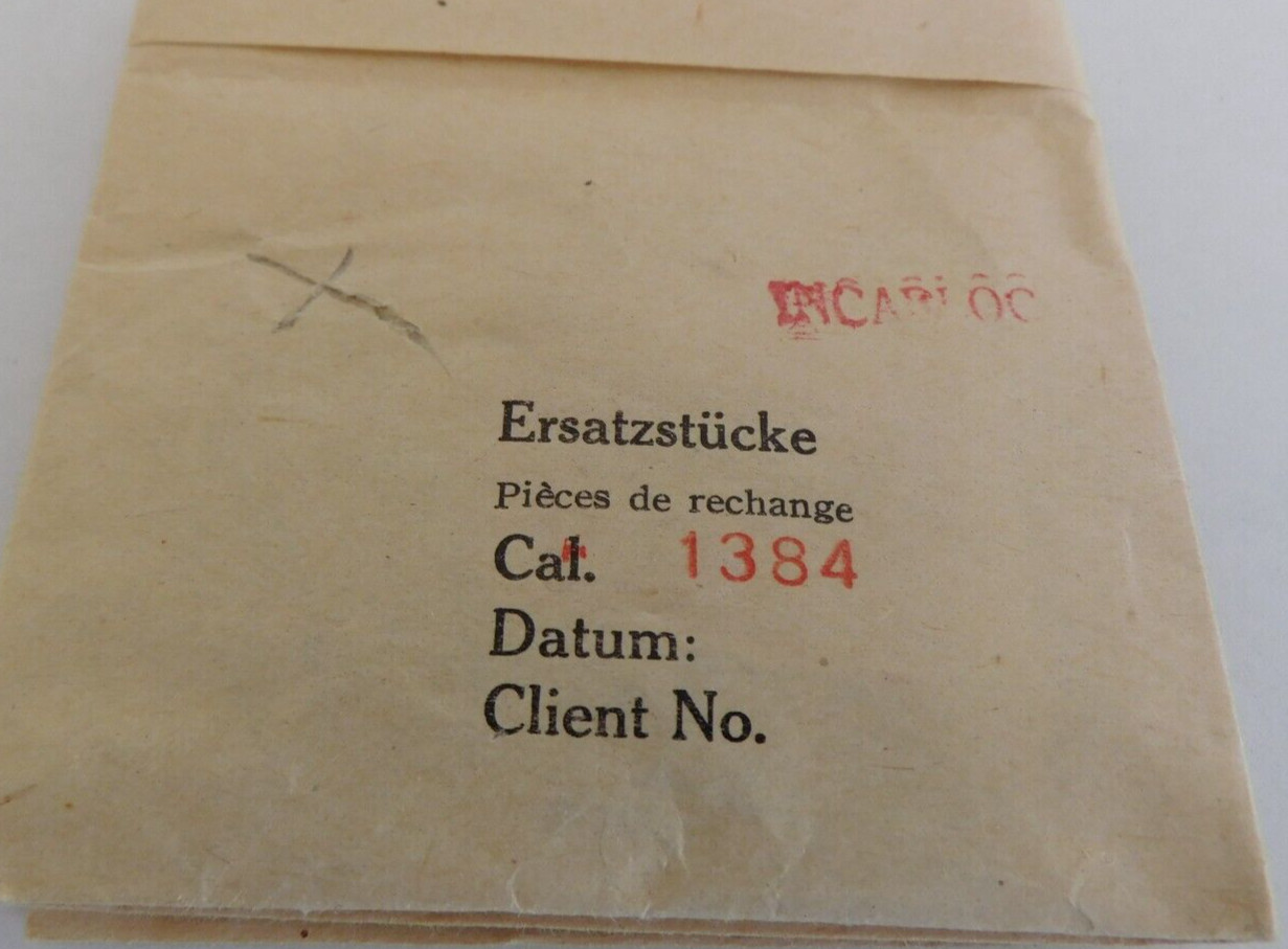 AS 1384. ALL PARTS ARE NEW AND ORIGINAL FROM SWITZERLAND. NEW OLD STOCK.