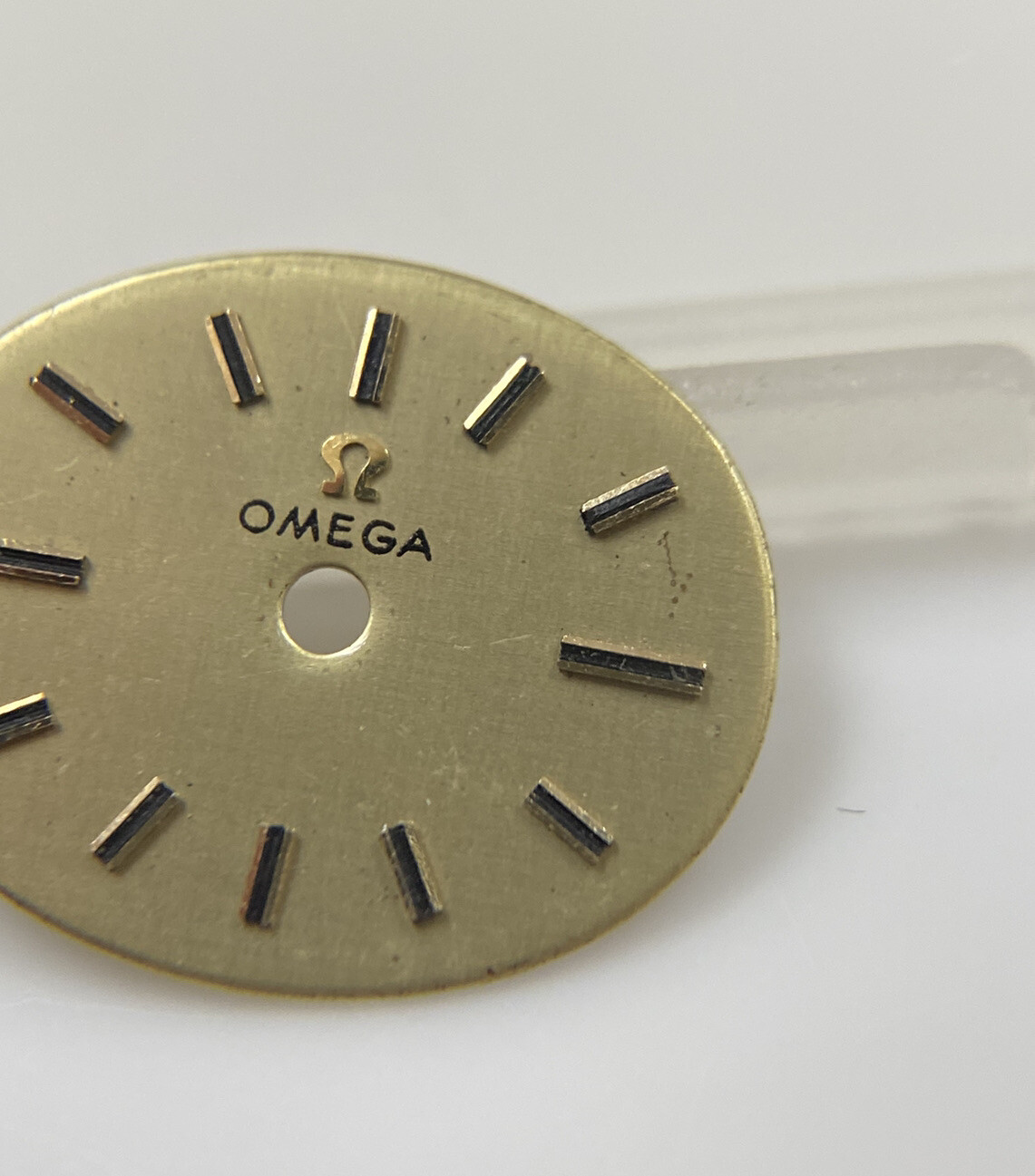 Original Vintage Omega Gold Linen Cal. 1070 13.3mm X 16.4mm Watch Dial