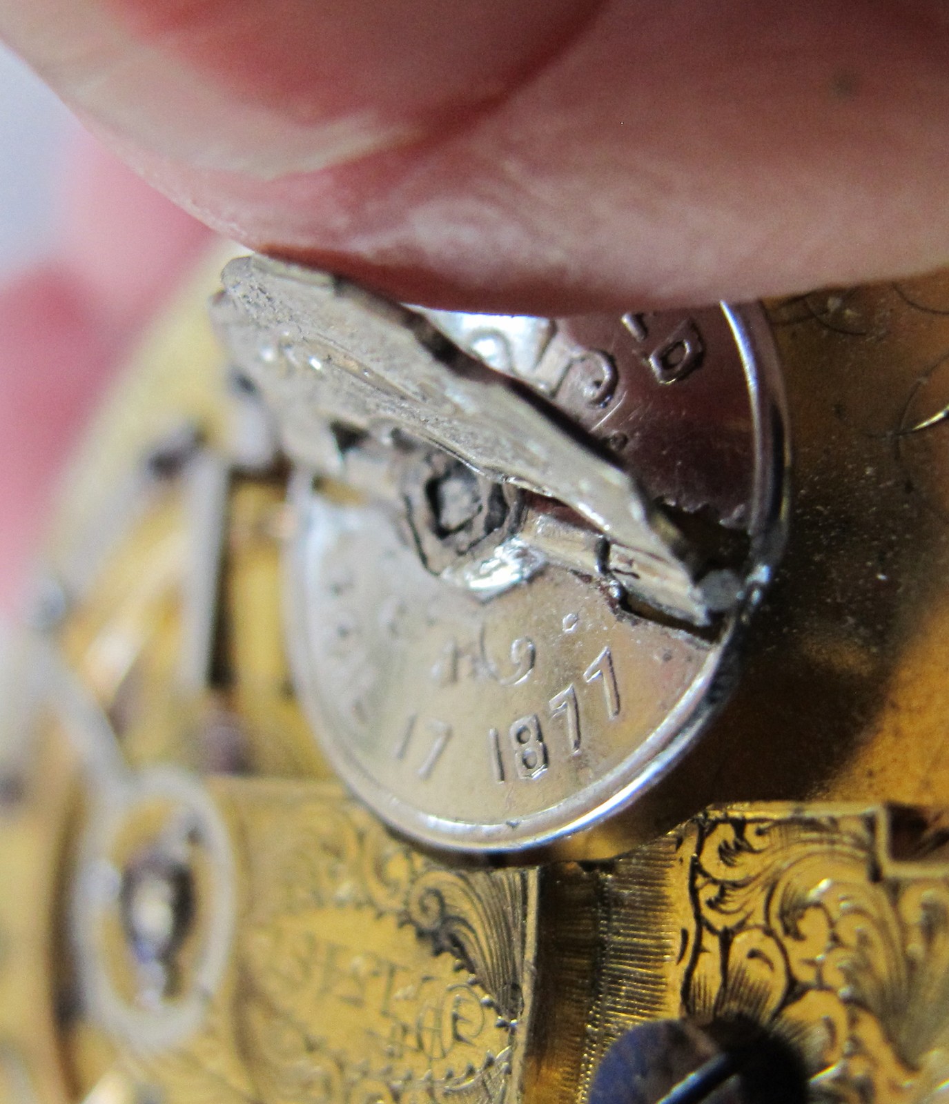 LEVER FUSEE -E.D. Johnson – London 1877 PocketWatch Movement – Winder Attachment