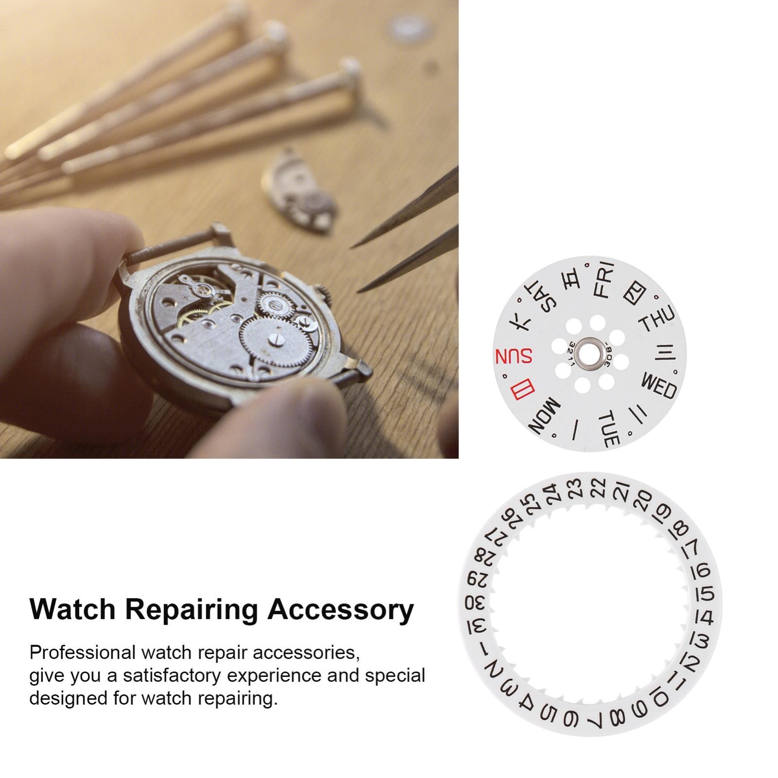 Replacement Watch Movement Week Calendar Dial Set For 8200 8205 Watch Movement