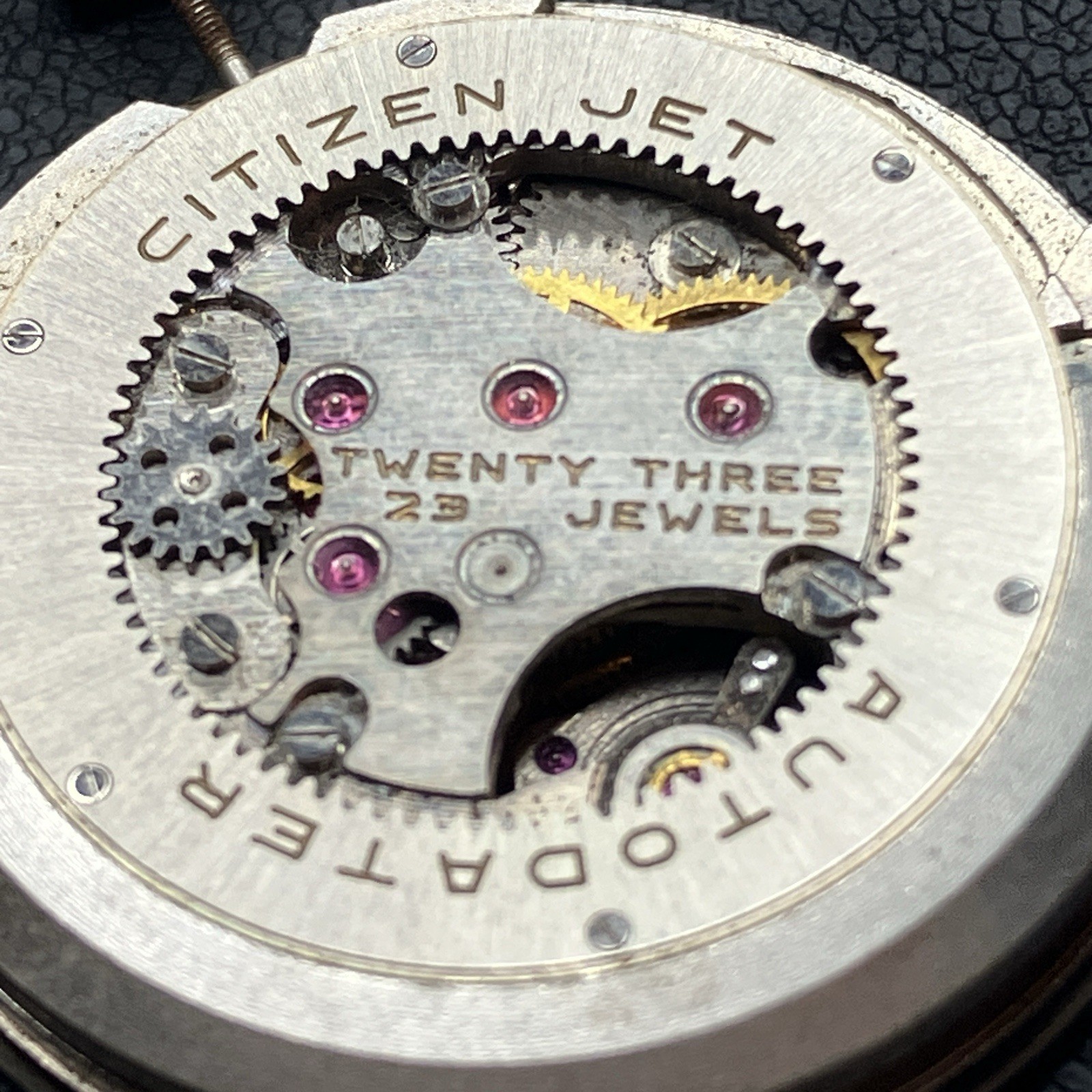 Citizen Jet Auto Dater Para Water 23J Movement Dial Parts Japan Non-Running