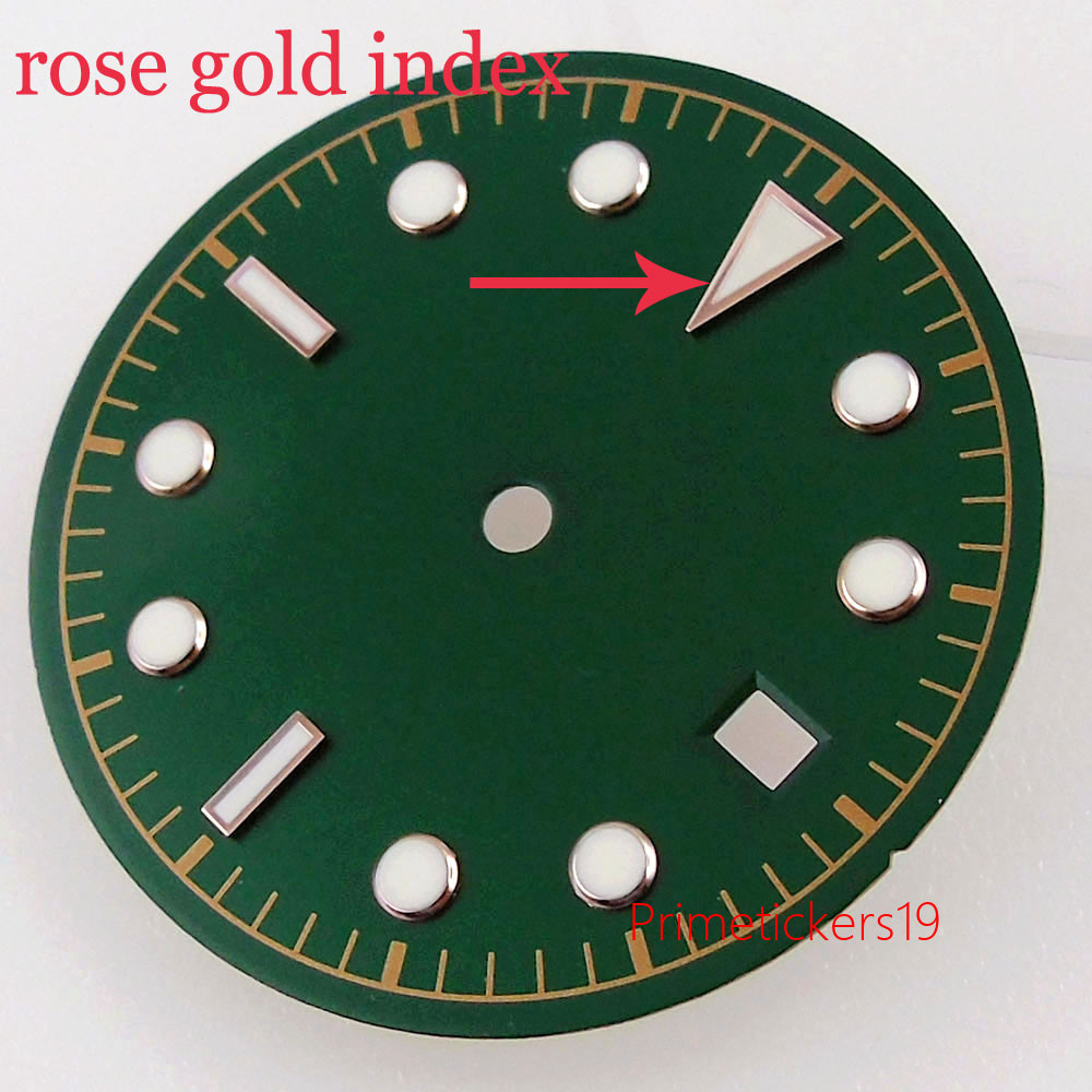 30.5mm Green Lume Watch Dial Fit For NH35/NH35A Miyota 8215 821A ETA 2824 2836 D