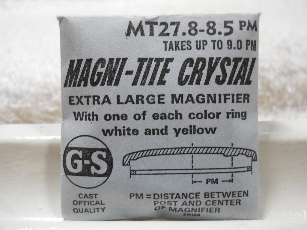 GS MT27.8-8.5 Magnifier Watch Crystal 27.8 mm – Silver Gold Ring – Replacement