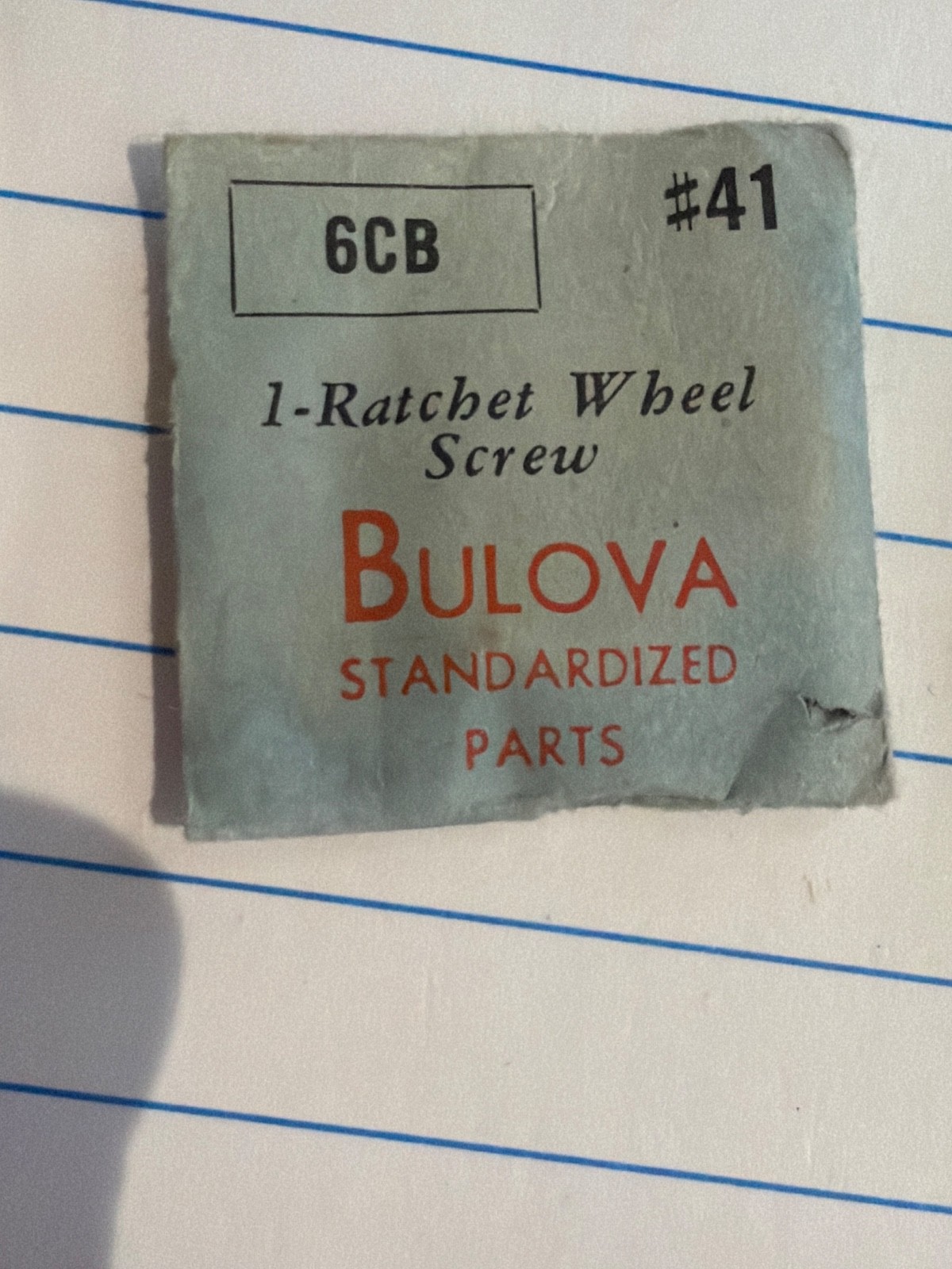 Bulova Watch #41 Ratchet Wheel Screw – Various Calibers W/O Original Package