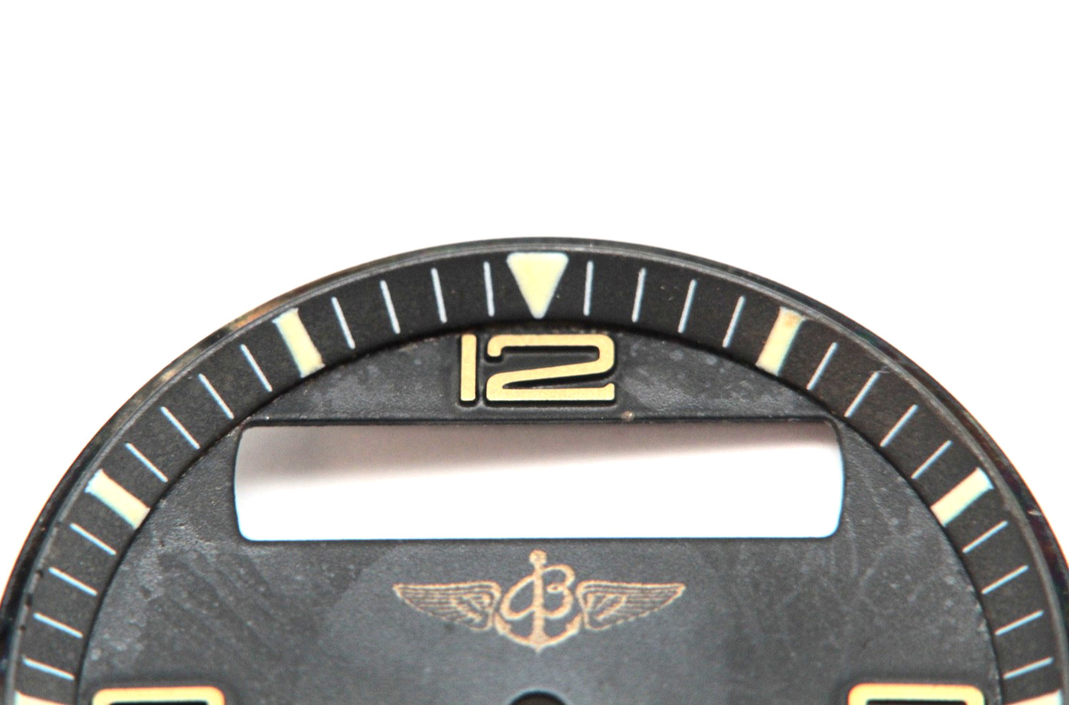 GENUINE BREITLING AEROSPACE Watch Dial Charcoal Black 32.5mm Diameter “B164”