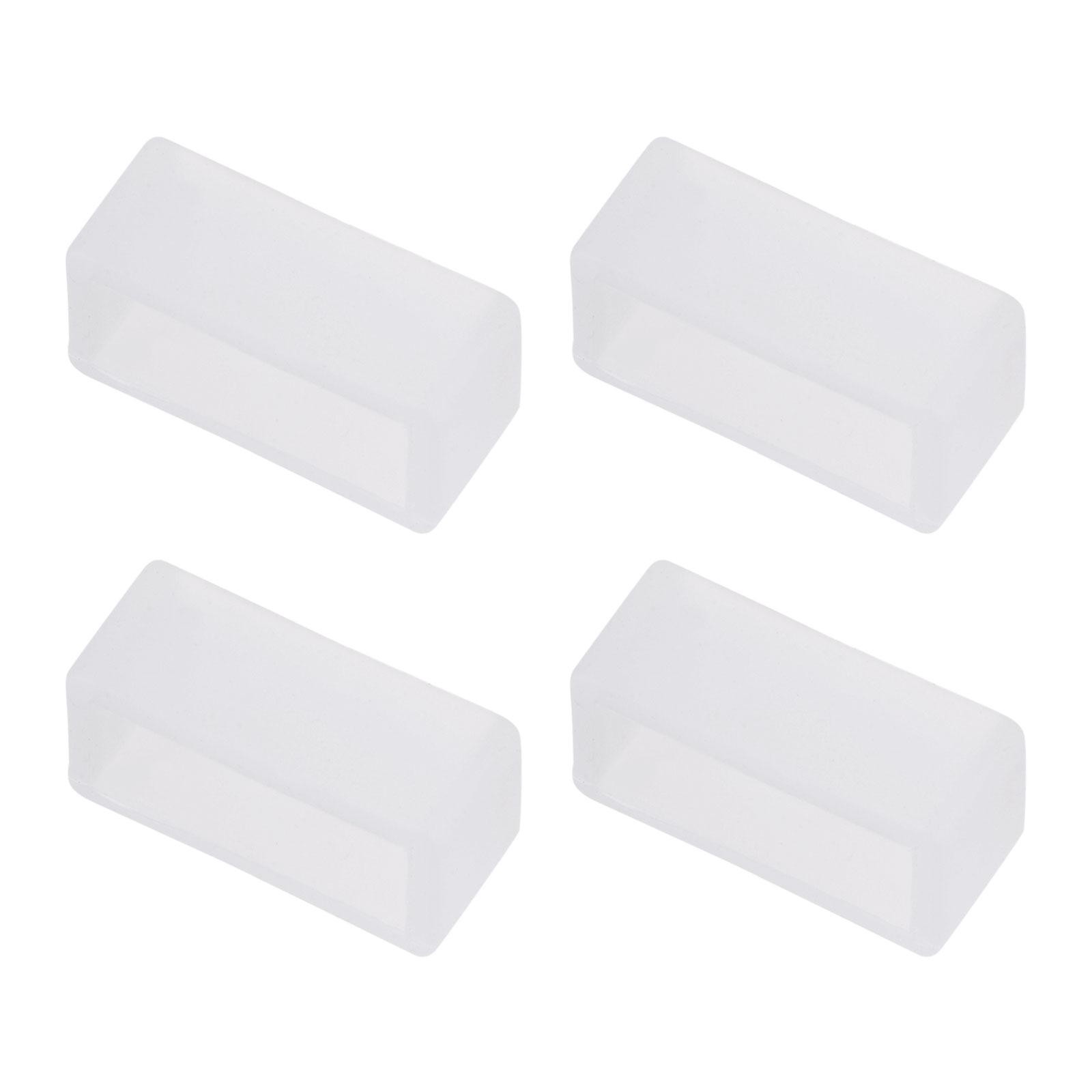 Watch Band Strap Loops Silicone for 16mm Width Watch Band, Transparent 4 Pcs