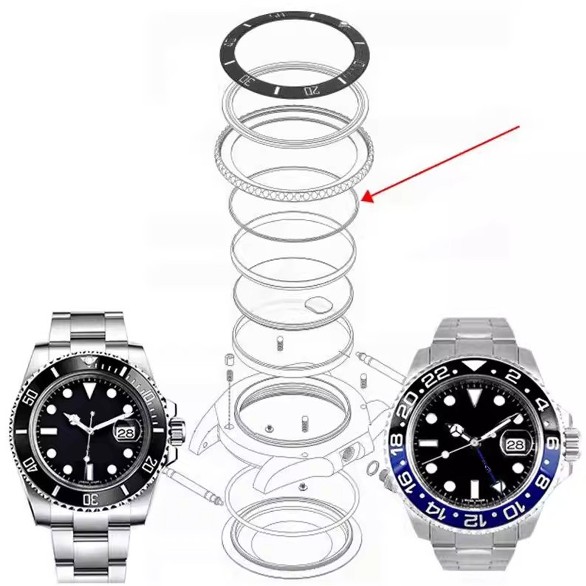 Rolex Sea-Dweller Yacht-Master Rubber O-Ring Seal Gasket Single Watch Part New