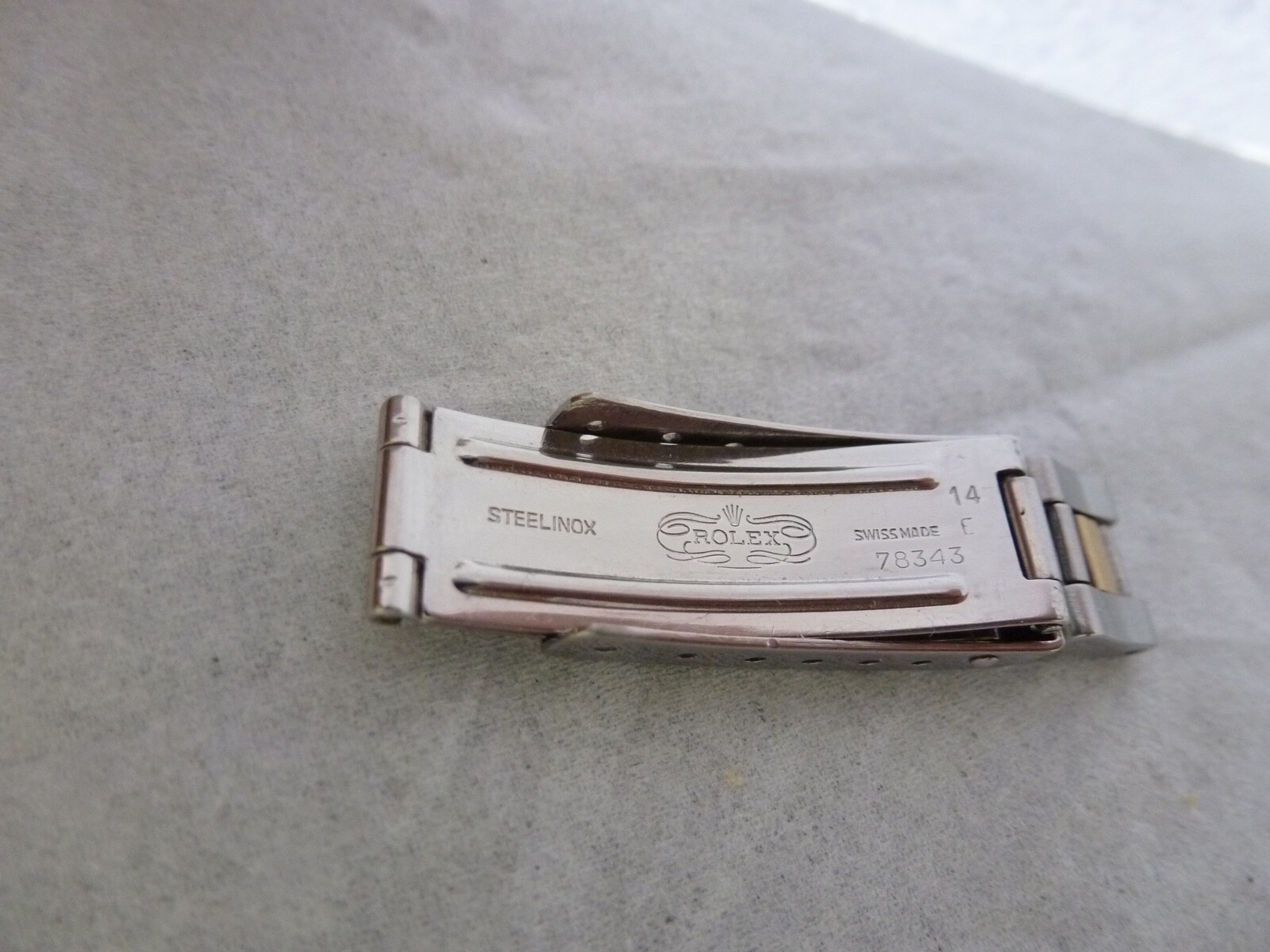 Vintage Genuine Rolex Datejust 78343-14 11mm Buckle used Watch Bracelet 13mm