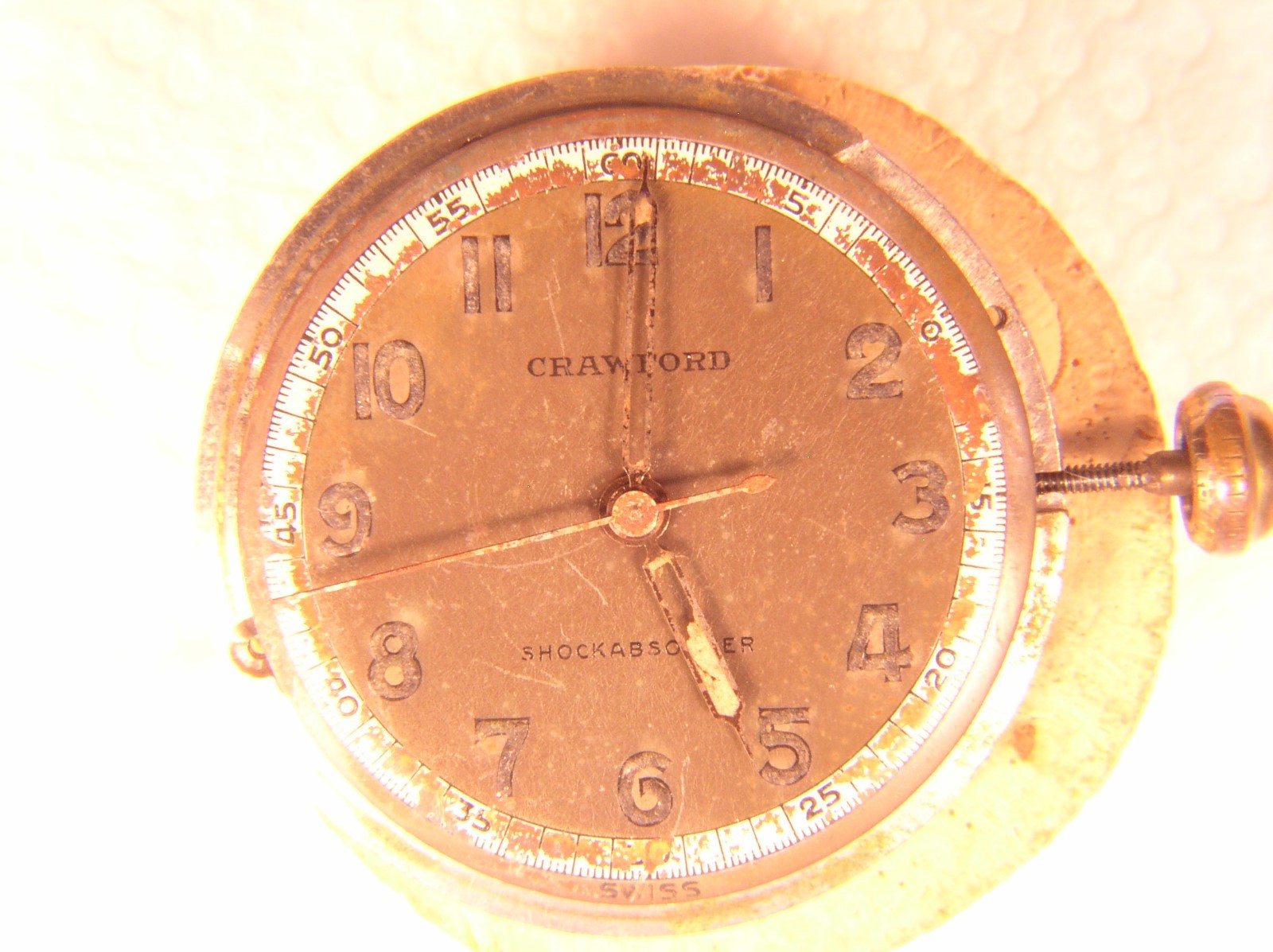 Crawford WWII Military Style Watch Movement Parts or Restoration AS 1194