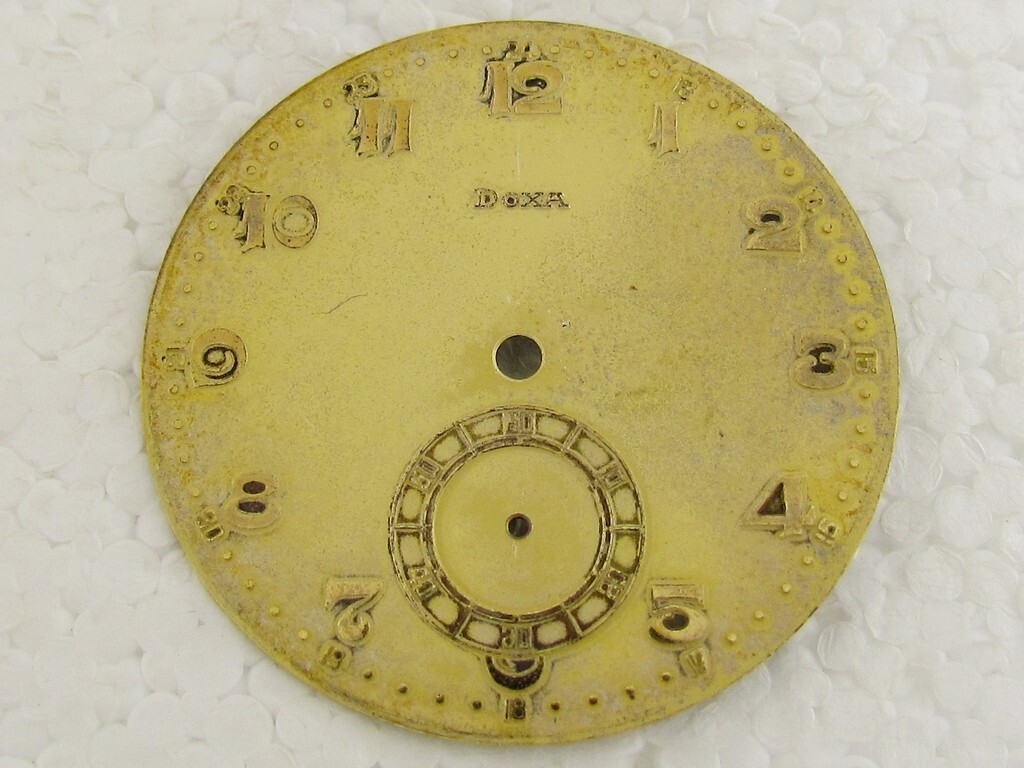 Doxa Antique Swiss Pocket Watch Original Art Deco metal Dial Watch-face 44 mm
