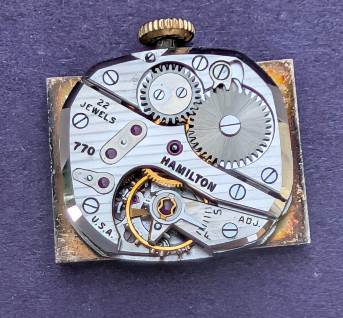 Genuine Gents 17j Hamilton Movement (770) in Running Order – Nice Dial!!