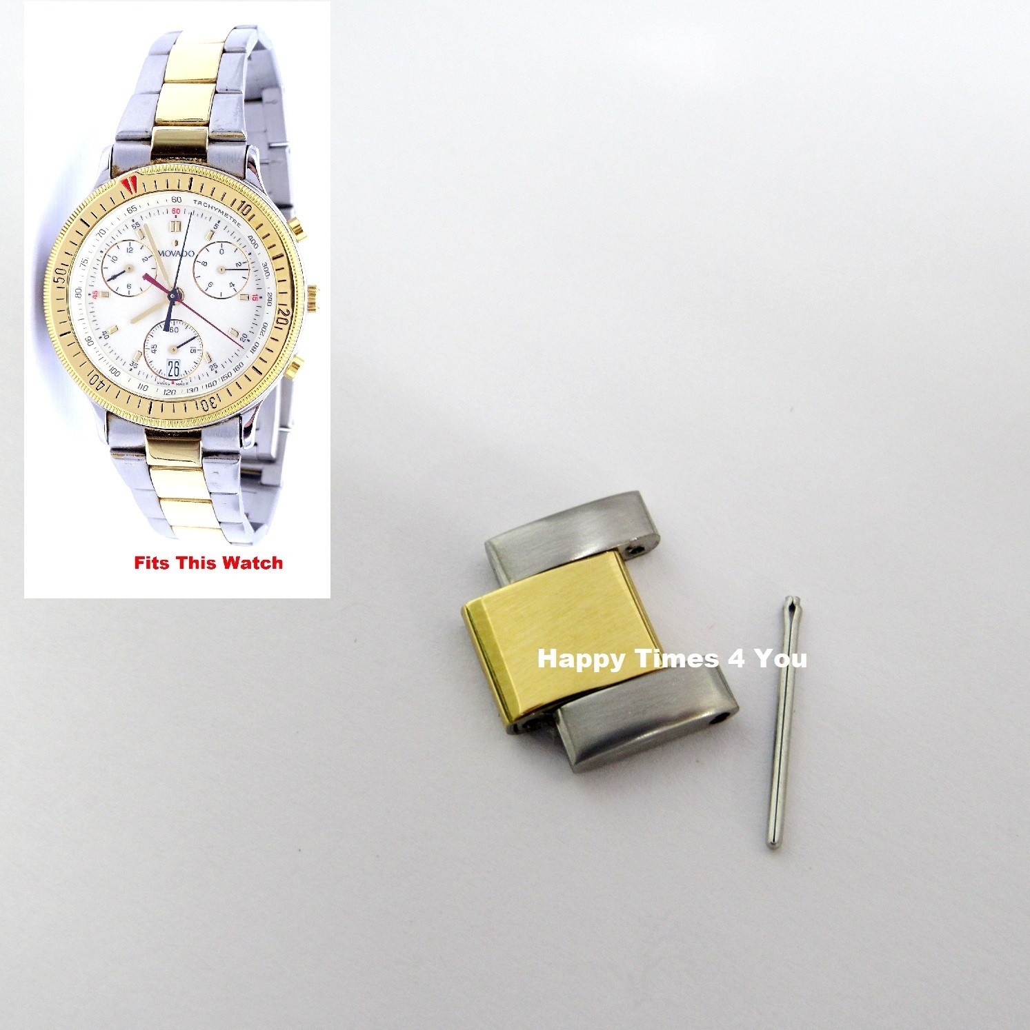 Movado 1850 Chronograph Two Tone Mens Watch Sizing Link 81-A5-863 K