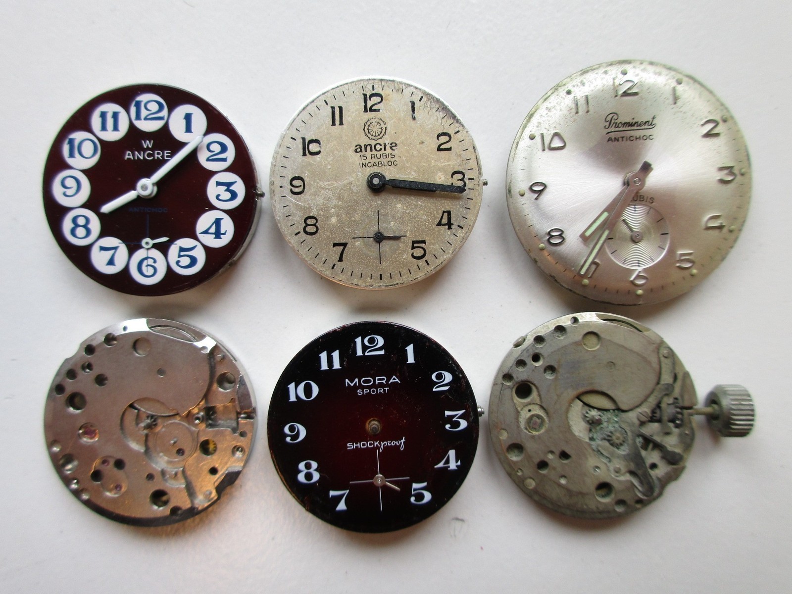 FE France Ebauche cal. 233-60 watch movements – 6 pcs for parts