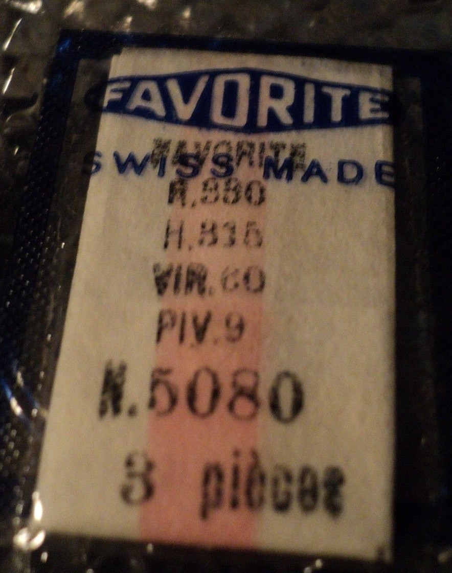 3 Favorite Swiss made watch staffs ETA 1080, 1081.                 K5