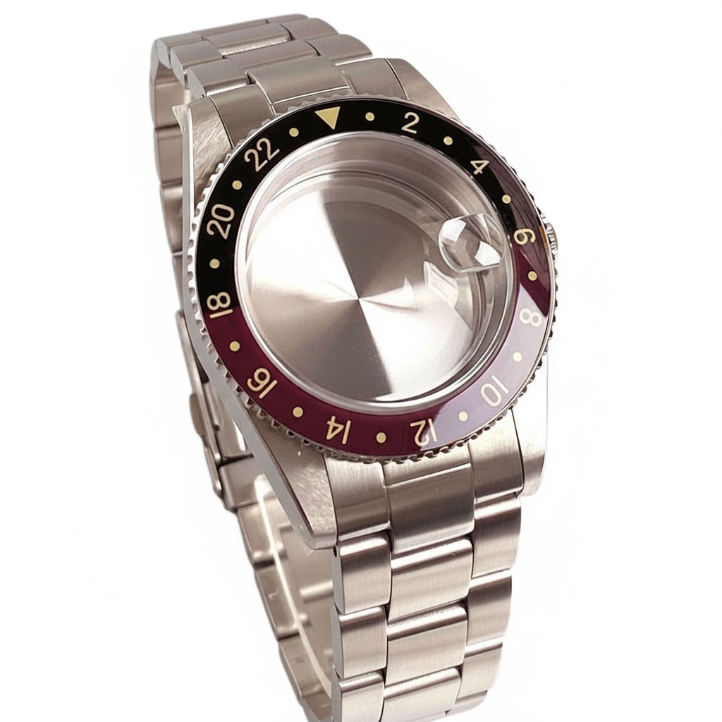 38mm Stainless Steel 200M Diver Watch Case Sapphire Brown White Dial for NH35
