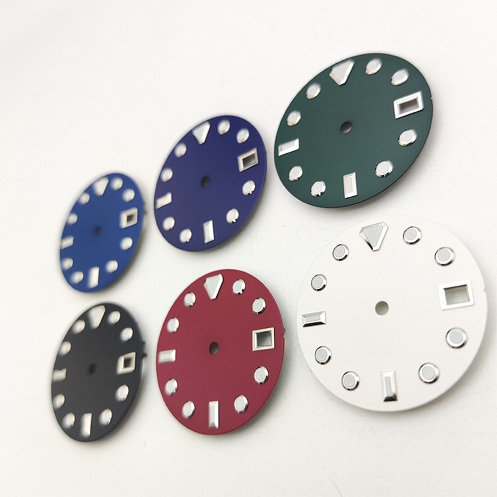 For NH35/36/4R36 Movement 28.5mm Green Luminous Watch Dial Modified Watch Kits