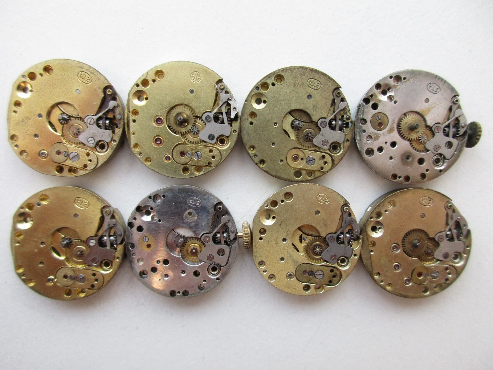 Lot of vintage ETA watch movements – identified as cal. 361 – for parts