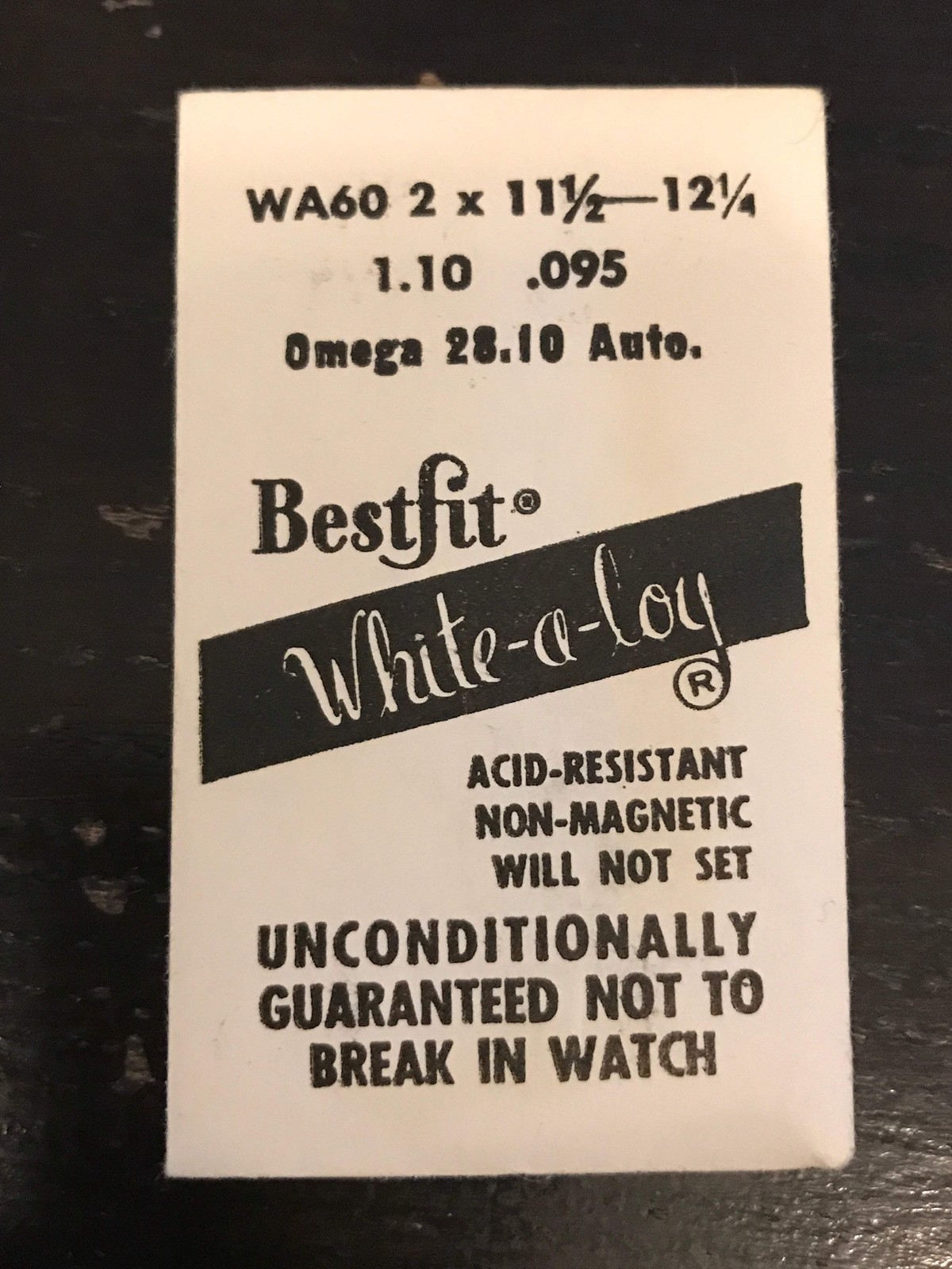 BESTFIT Mainspring WA60 for Omega caliber 28.10 & 330 to 355 Automatic – Alloy