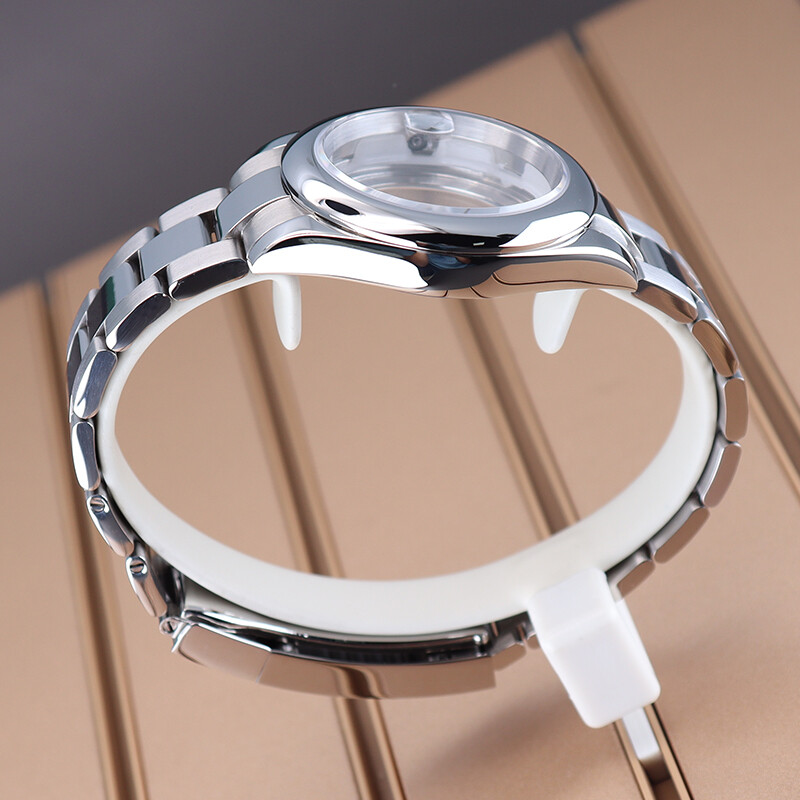 36mm/40mm EXPLORER Watch Case strap Couple style Stainless Steel Exhibition back