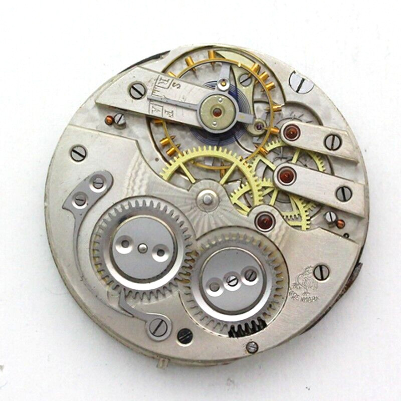 Swiss Rooster Trade Mark Pocket Watch Movement & Enamel Dial ca. 1890’s