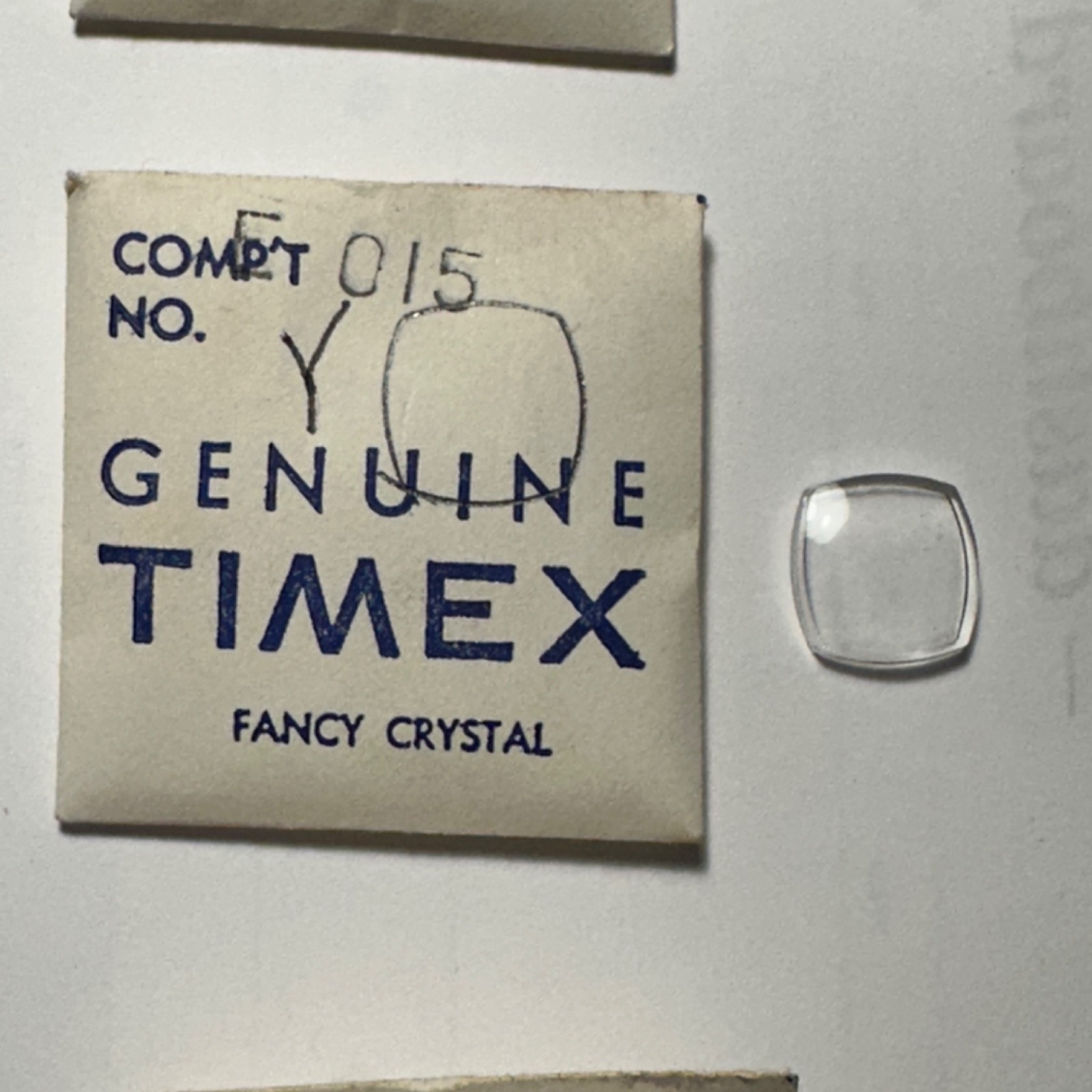 Genuine Timex NOS Fancy Crystal E015 Comp’t 15 Fits 50102366 50102367 50202366