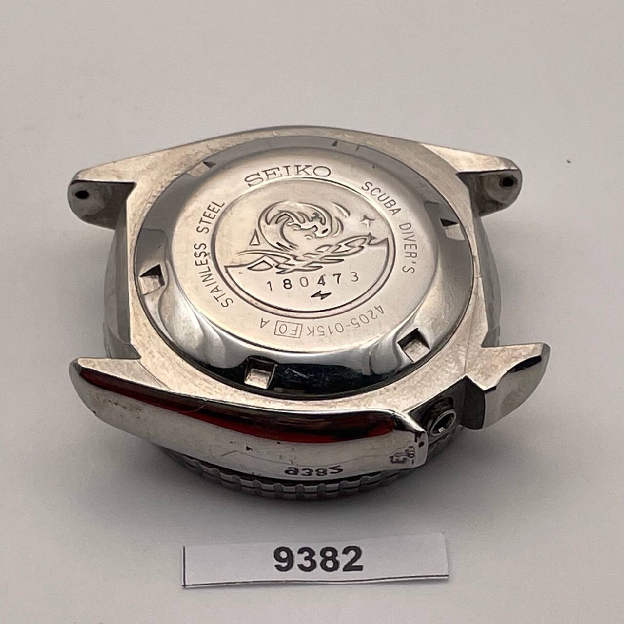 USED VINTAGE SEIKO 4205 MIDSIZED WATCH DIVER CASE BACK COVER BEZEL KIT BVT09382