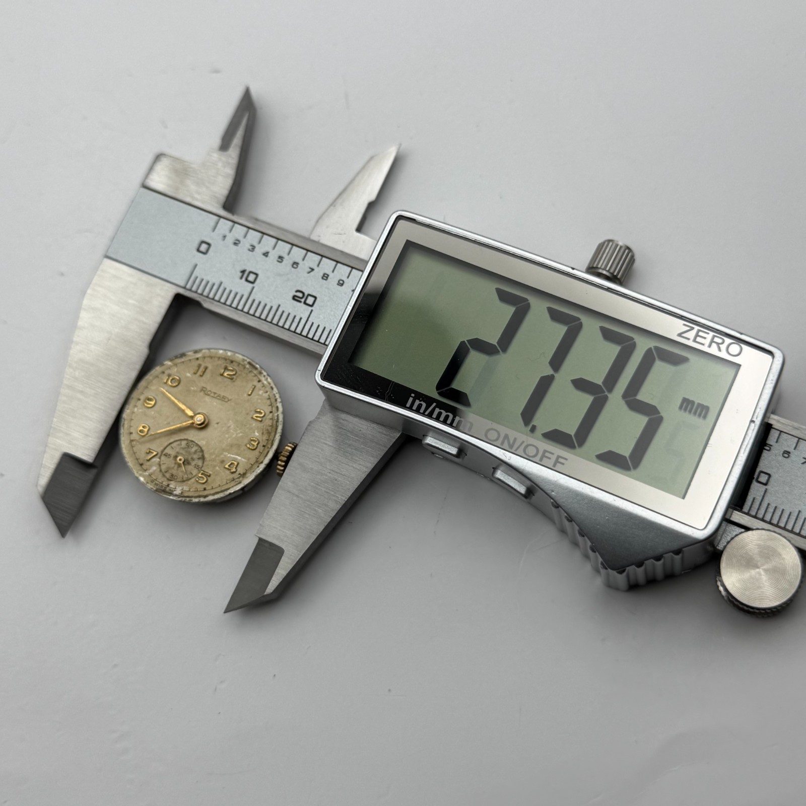 Rotary 440 Watch Movement Swiss 15 Jewels Manual Wind Parts Repair 23.4mm