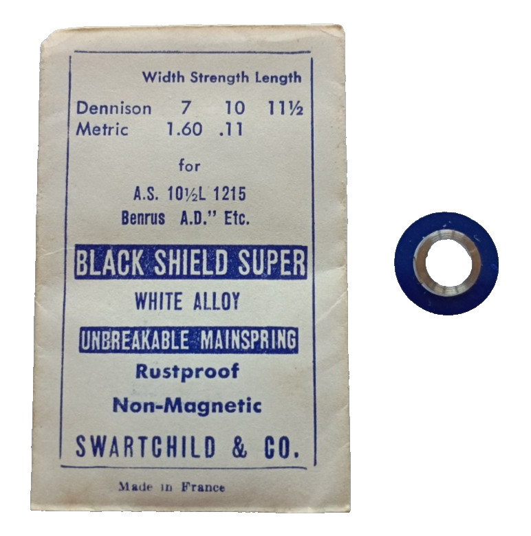 AS 1215 Mainspring watch part ALLOY fits Benrus AD