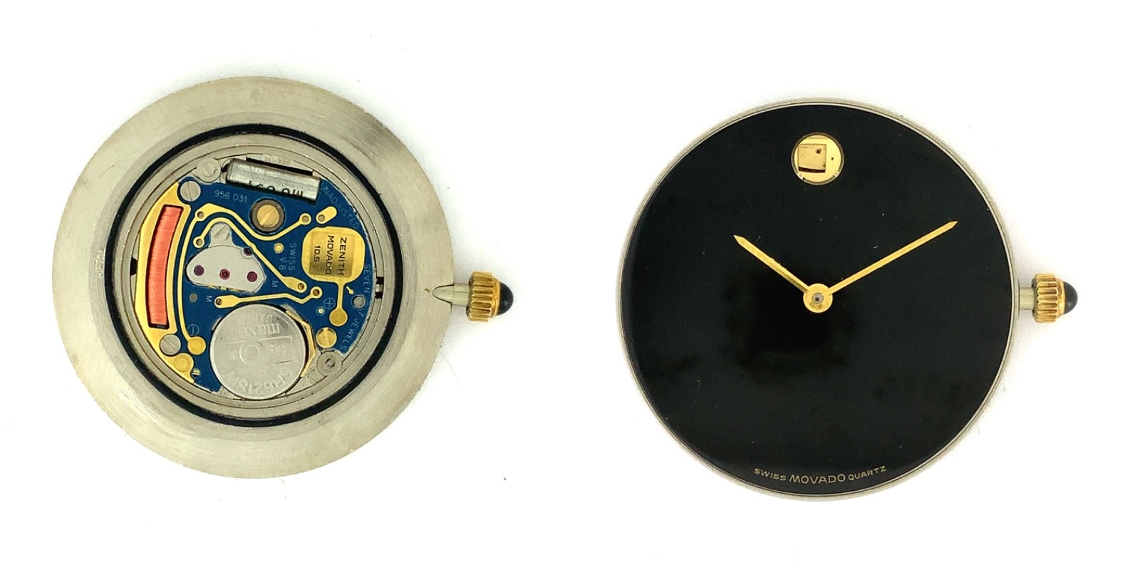1960’s Movado Zenith Museum, cal. 956.031, 7J Quartz Watch Dial Movement – RUNS