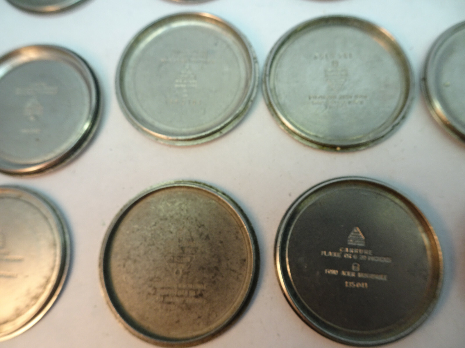 Omega vintage lot of stainless steel screwback watch covers for restorations