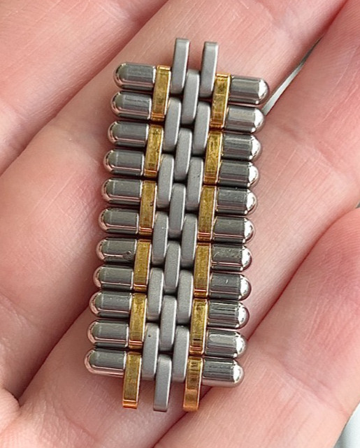 Must de Cartier 21 solid gold and steel Watch Bracelet Links.