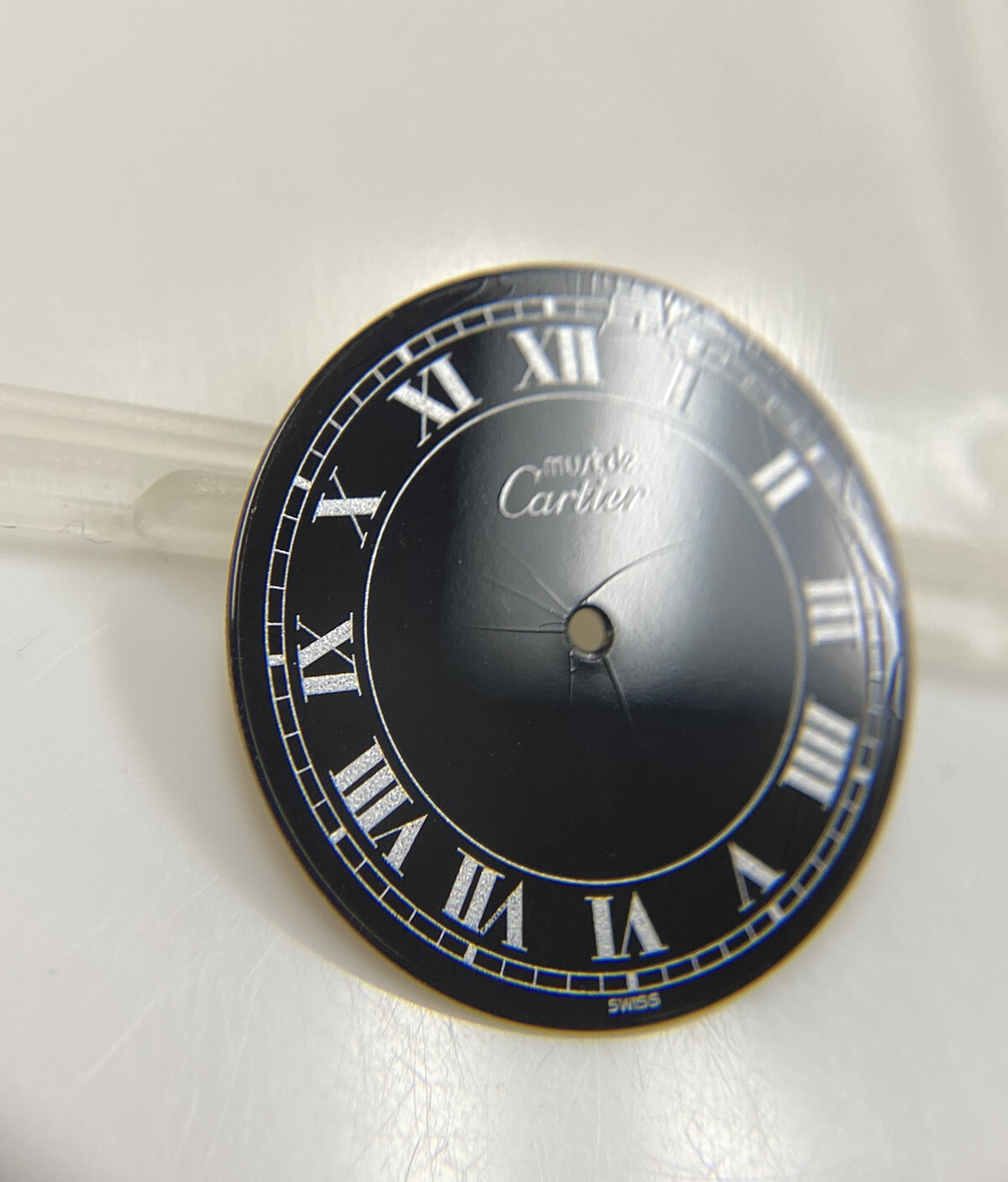 Original NOS Must De Cartier Vermeil 925 Black Roman Numeral Dial Cal. 81
