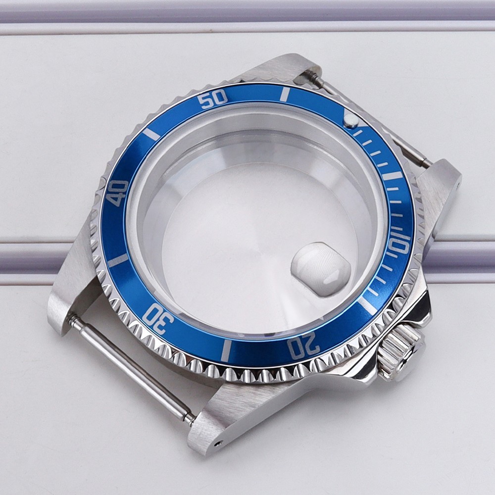 38mm Sub Mod Dive Watch Case Sapphire Glass Back For Seiko NH34 NH35 NH36 NH38
